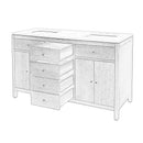 Nora 60 in. W Quartz and Wood Double Sink 4 Drawer Bathroom Vanity Set by Butler Specialty Company