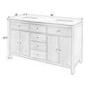 Nora 60 in. W Quartz and Wood Double Sink 4 Drawer Bathroom Vanity Set by Butler Specialty Company