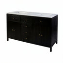 Nora 60 in. W Quartz and Wood Double Sink 4 Drawer Bathroom Vanity Set by Butler Specialty Company