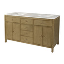 Nora 60 in. W Quartz and Wood Double Sink 4 Drawer Bathroom Vanity Set by Butler Specialty Company