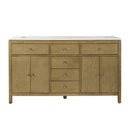 Nora 60 in. W Quartz and Wood Double Sink 4 Drawer Bathroom Vanity Set by Butler Specialty Company