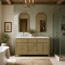 Nora 60 in. W Quartz and Wood Double Sink 4 Drawer Bathroom Vanity Set by Butler Specialty Company