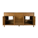 Nora 72 in. W Quartz and Wood Double Sink 4 Drawer Bathroom Vanity Set by Butler Specialty Company