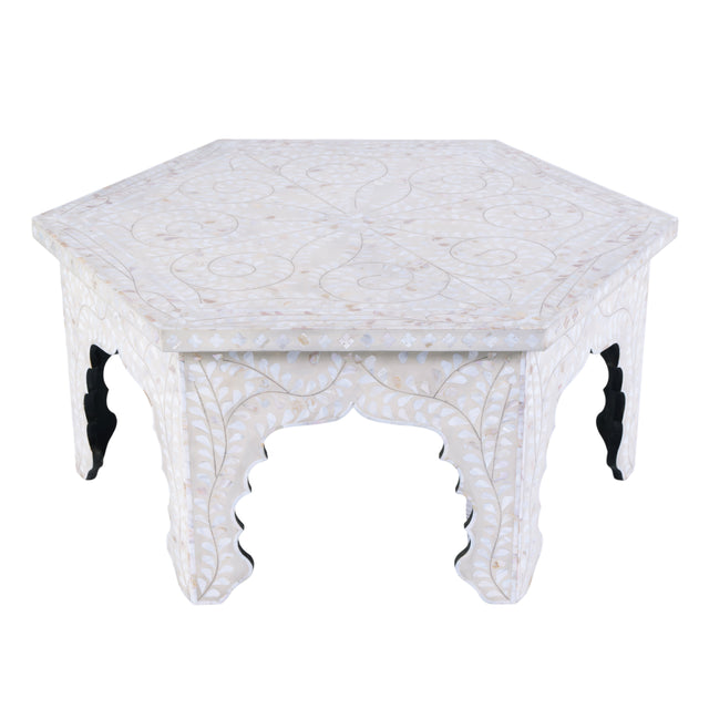 Marjorie 40.5 in. W Hexagon Mother of Pearl Coffee Table by Butler Specialty Company