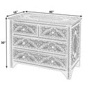 Rashmi 40 in. W Rectangular Teak & Bone In-Lay 4 Drawer Accent Chest by Butler Specialty Company