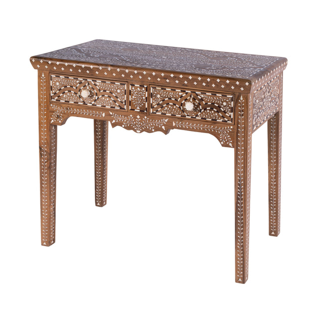 Rashmi 36 in. W Rectangular Teak & Bone 2 Drawer Console Table by Butler Specialty Company