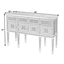 Manali 60 in. W Rectangular Mother of Pearl and Wood 4 Drawer 2 Door Console Table by Butler Specialty Company