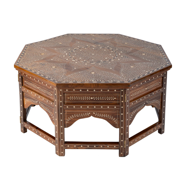 Mandore 42 in. W Octagon Wood and Bone Coffee Table by Butler Specialty Company