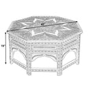 Mandore 42 in. W Octagon Wood and Bone Coffee Table by Butler Specialty Company
