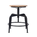 Edison 20-27 in. Adjustable Seat Height Iron and Wood Bar Stool by Butler Specialty Company