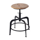 Edison 20-27 in. Adjustable Seat Height Iron and Wood Bar Stool by Butler Specialty Company