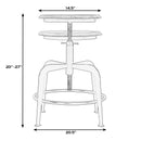 Edison 20-27 in. Adjustable Seat Height Iron and Wood Bar Stool by Butler Specialty Company
