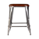 Eastham 24.75 in. Seat Height Leather and Iron Counter Stool with Footrest by Butler Specialty Company