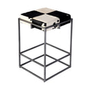 Stinson 26.5 in. Seat Height Hair on Hide Leather and Iron Counter Stool with Footrest by Butler Specialty Company