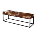 Stinson 54 in. W Rectangular Hair-on-Hide and Iron Accent Bench by Butler Specialty Company