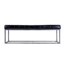 Knox 54 in. W Rectangular Leather and Iron Accent Bench by Butler Specialty Company