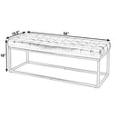 Knox 54 in. W Rectangular Leather and Iron Accent Bench by Butler Specialty Company