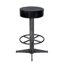 Malcolm 30 in. Seat Height Leather and Iron Bar Stool with Footrest by Butler Specialty Company