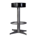 Malcolm 30 in. Seat Height Leather and Iron Bar Stool with Footrest by Butler Specialty Company
