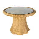 Flora 42 in. W Round Rattan Dining Table with Glass Top by Butler Specialty Company