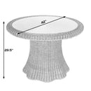Flora 42 in. W Round Rattan Dining Table with Glass Top by Butler Specialty Company