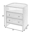 Colin 21 in. W Wood 2 Drawer Round Back Nightstand with Open Shelf by Butler Specialty Company