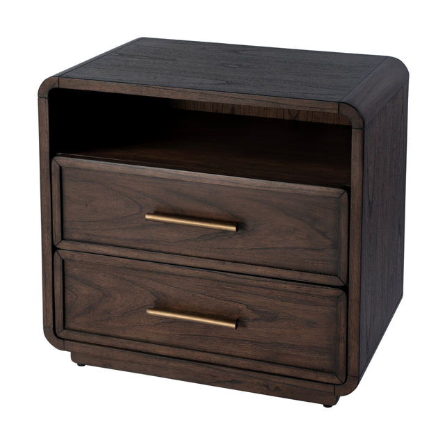 Keenan 28 in. W Rectangular Wood 2 Drawer Nightstand with Open Shelf by Butler Specialty Company