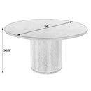 Kersten 54 In. W Round Wood Single Pedestal Base Dining Table by Butler Specialty Company