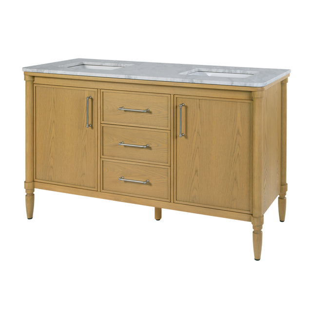 Bianca 60 in. W Wood & Marble Double Sink Bathroom Vanity by Butler Specialty Company