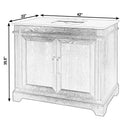 Maurice 42 in. W Wood & Quartz Single Bathroom Vanity by Butler Specialty Company