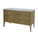 Bristol 60 in. W Marble and Wood 4 Drawer Ribbed Bathroom Vanity by Butler Specialty Company