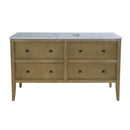 Bristol 60 in. W Marble and Wood 4 Drawer Ribbed Bathroom Vanity by Butler Specialty Company