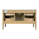 Bristol 60 in. W Marble and Wood 4 Drawer Ribbed Bathroom Vanity by Butler Specialty Company