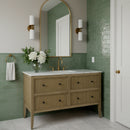 Bristol 60 in. W Marble and Wood 4 Drawer Ribbed Bathroom Vanity by Butler Specialty Company