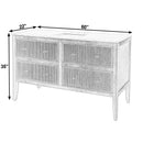 Bristol 60 in. W Marble and Wood 4 Drawer Ribbed Bathroom Vanity by Butler Specialty Company