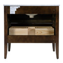 Bristol 36 in. W Marble and Wood 1 Drawer Ribbed Bathroom Vanity by Butler Specialty Company