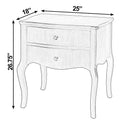 Beasley 25 in. W Rectangular Wood 2 Drawer Traditional Nightstand by Butler Specialty Company