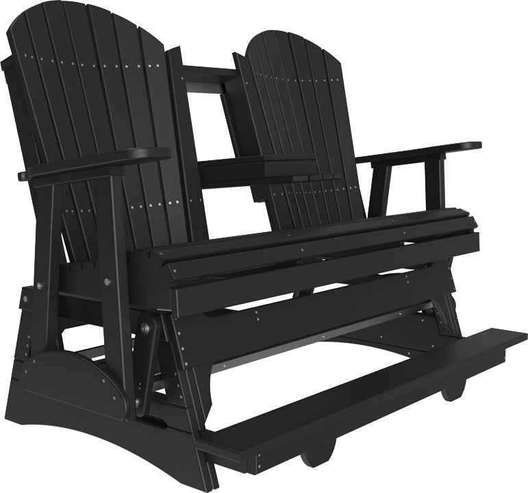Adirondack 5 Foot Balcony Poly Glider with Console by LuxCraft