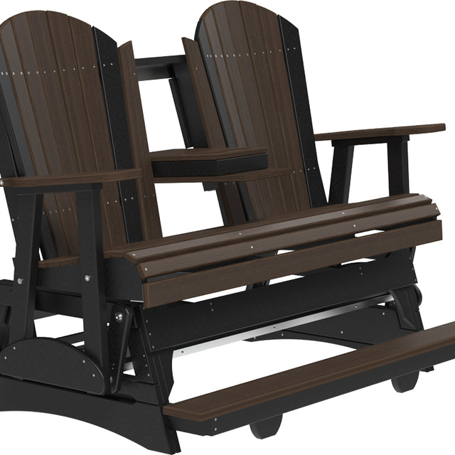 Adirondack 5 Foot Balcony Poly Glider with Console by LuxCraft
