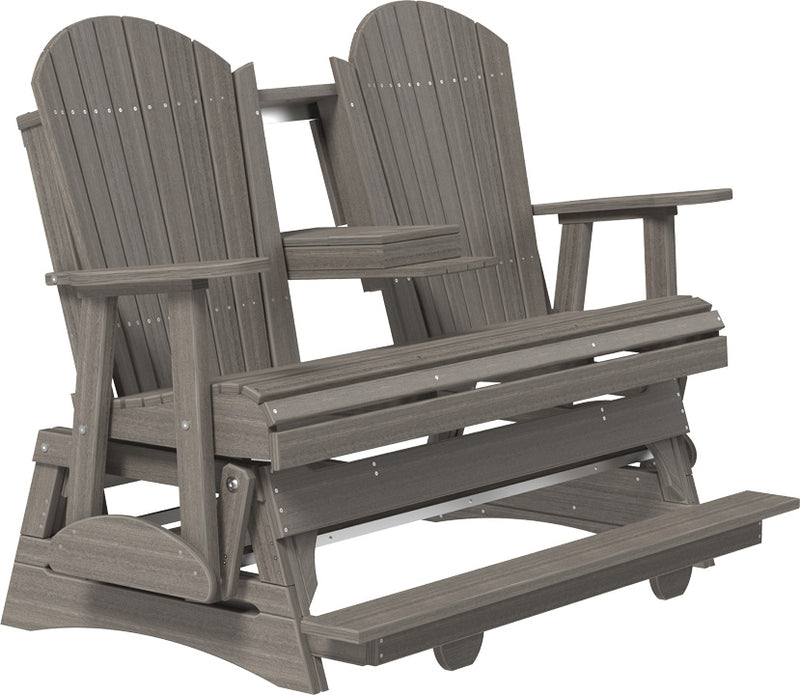Adirondack 5 Foot Balcony Poly Glider with Console by LuxCraft