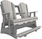 Adirondack 5 Foot Balcony Poly Glider with Console by LuxCraft