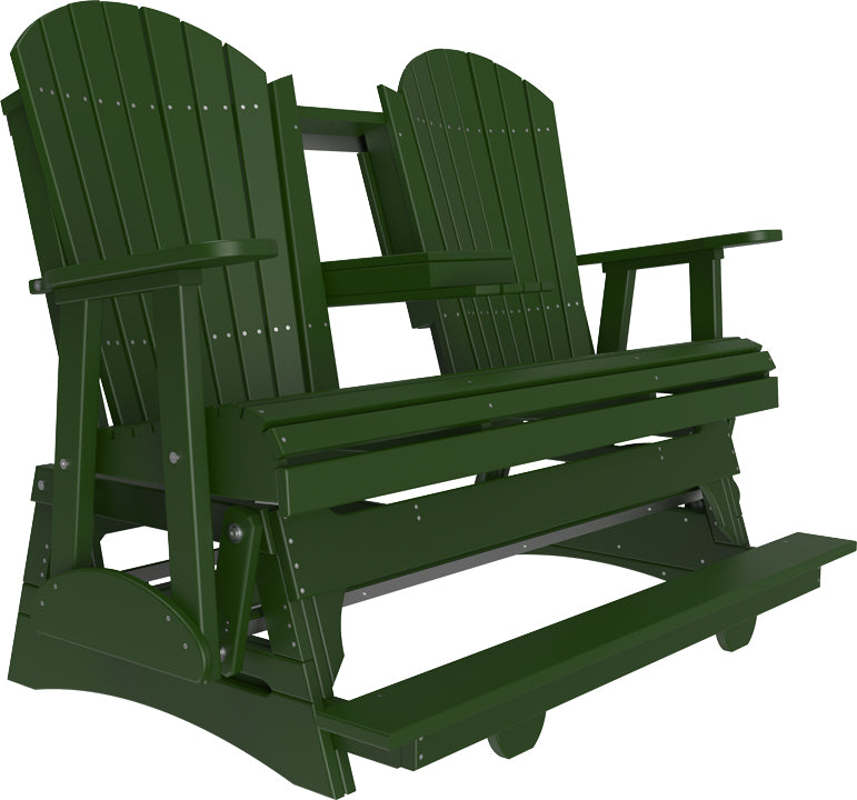 Adirondack 5 Foot Balcony Poly Glider with Console by LuxCraft