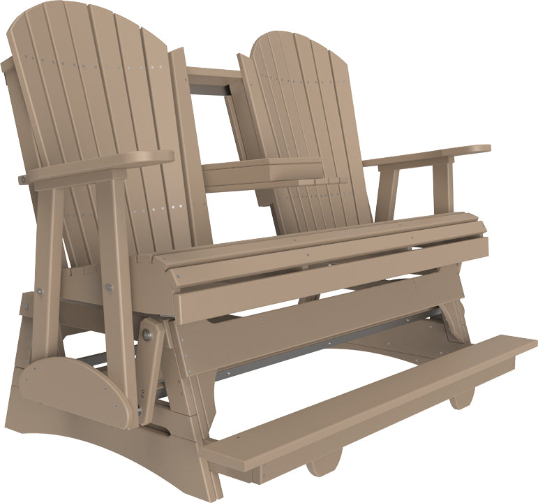 Adirondack 5 Foot Balcony Poly Glider with Console by LuxCraft