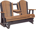 Adirondack 5 Foot Poly Glider with Console by LuxCraft
