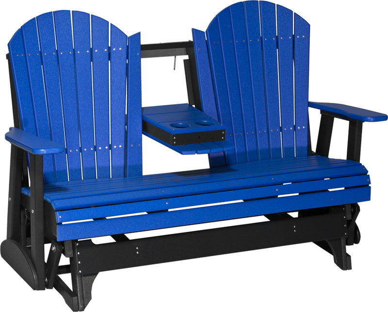 Adirondack 5 Foot Poly Glider with Console by LuxCraft