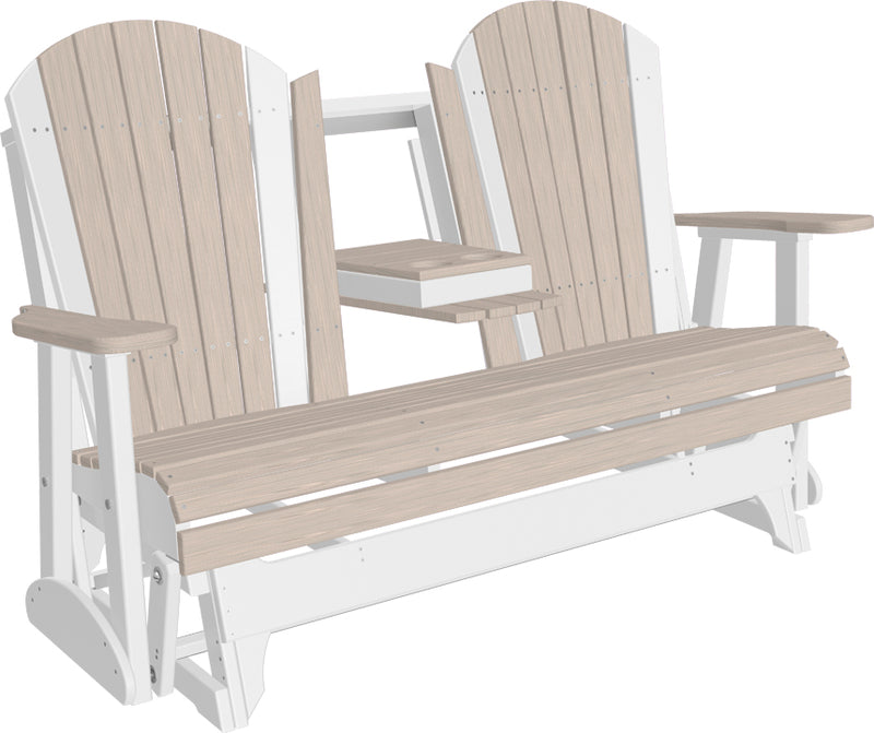 Adirondack 5 Foot Poly Glider with Console by LuxCraft