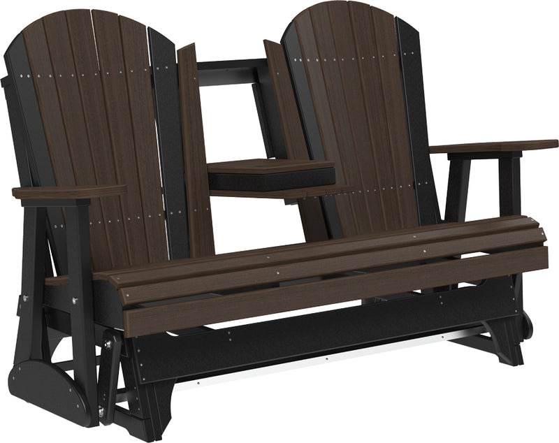 Adirondack 5 Foot Poly Glider with Console by LuxCraft