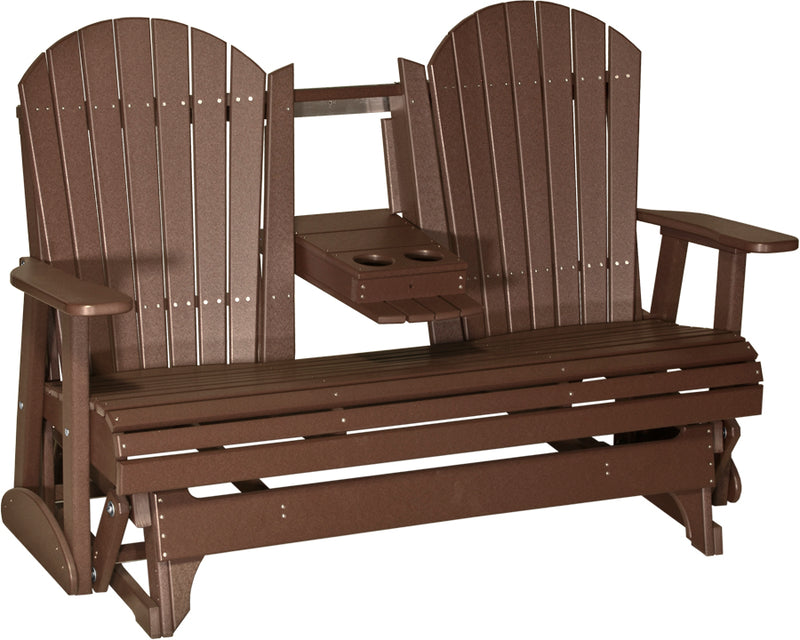 Adirondack 5 Foot Poly Glider with Console by LuxCraft