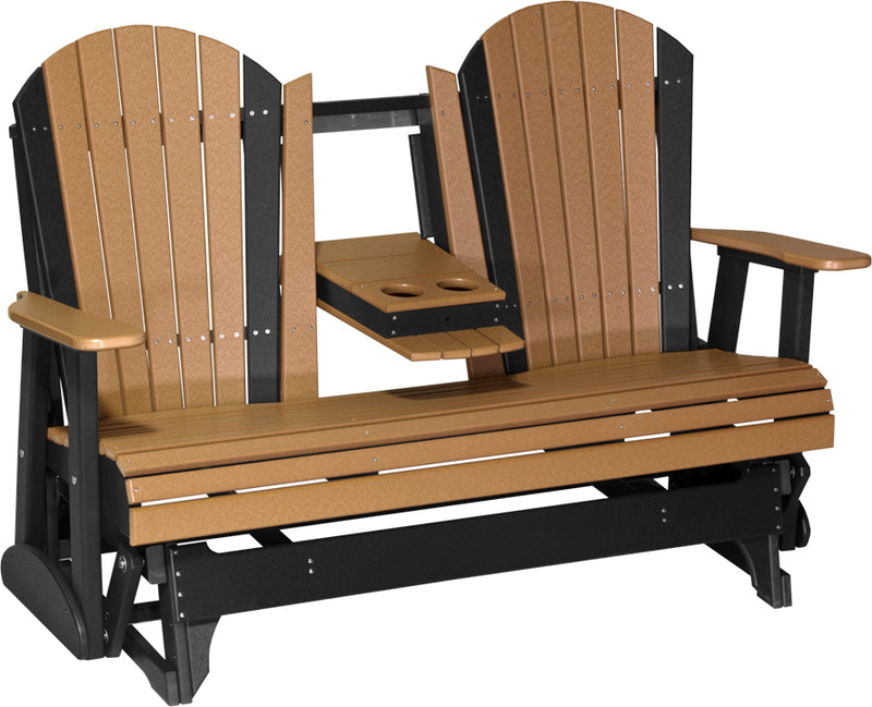 Adirondack 5 Foot Poly Glider with Console by LuxCraft