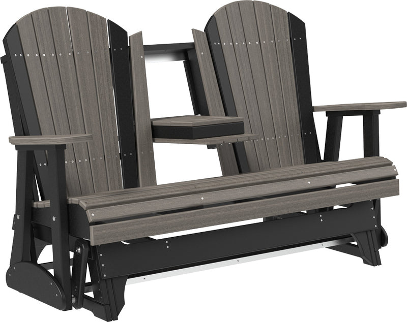 Adirondack 5 Foot Poly Glider with Console by LuxCraft